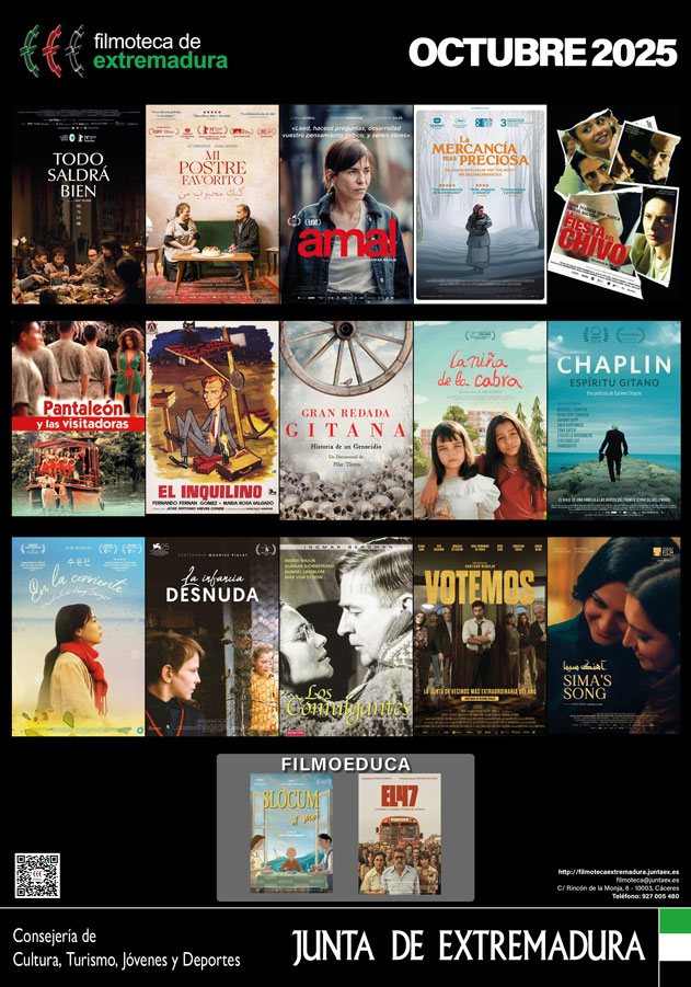 Filmoteca de Extremadura - Cartel Octubre 2025